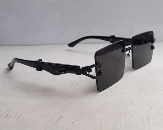 Retro Rimless Square Frame Black