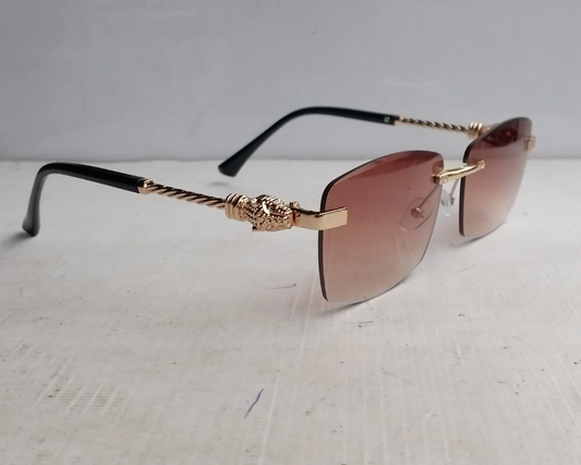 Rimless Oval Shape Brown