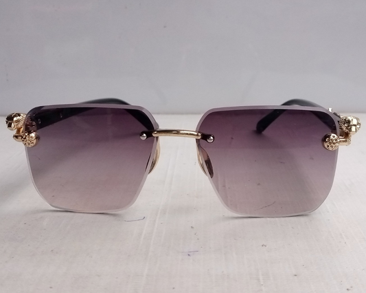 Retro Rimless Square Black Purple