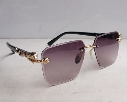 Retro Rimless Square Black Purple