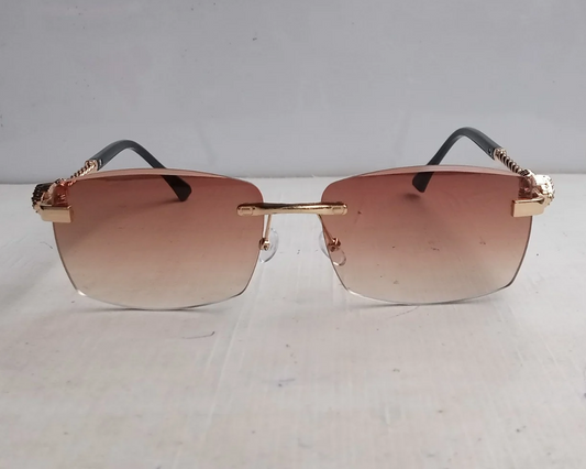 Rimless Oval Shape Brown