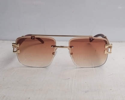 Rimless Cut Edge Rectangle Sunglass